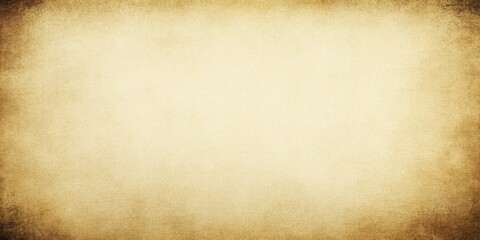 Fototapeta premium Aged parchment texture, light beige center fading to dark brown edges, evokes antiquity