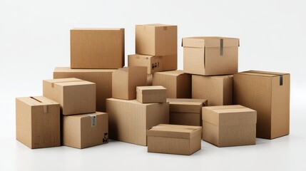 A Pile of Cardboard Boxes: Ready for Shipping or Storage