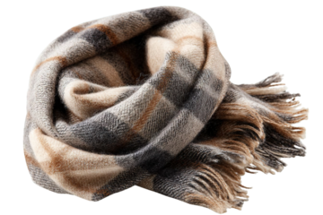 Buy stylish plaid scarf for women and men cashmere wool winter neck wrap shawl on transparent background