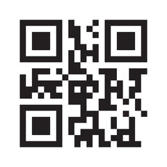 High-Resolution QR Code Vector Illustration Black and White EPS Design