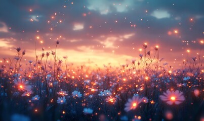 Fototapeta premium Digital art of a serene underwater scene with glowing jellyfish floating gracefully, Generative AI