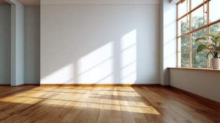 Sunlit Empty Room Interior Design