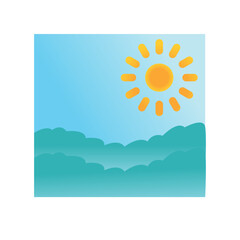 Fototapeta premium Blue sky Icon