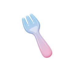 Pastel-colored baby spoon with a soft gradient handle for infants and toddlers