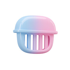 Cute pastel-colored baby crib with rounded edges and a modern design for nursery rooms