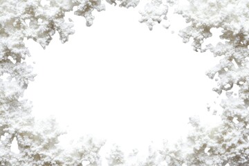 Floral winter frame design on white background