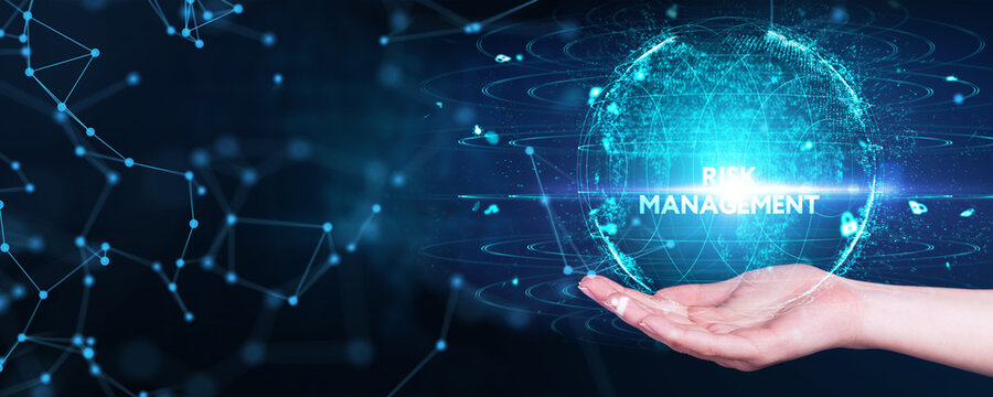 Risk Management and Assessment for Business Investment Concept. Business, Technology, Internet and network concept. 3d illustration