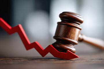 Financial decline after unfavorable court decision showing legal consequences, losses, and reputational damage