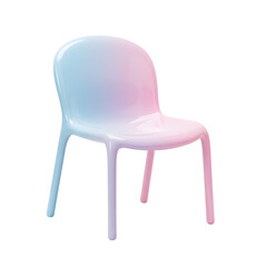 Modern pastel-colored plastic chair with a smooth curve design for contemporary interiors