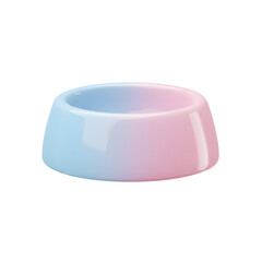 Minimalistic pastel-colored ceramic pet bowl with smooth glossy surface for feeding cats or small dogs