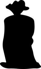 Sack, Bag icon in flat. isolated on transparent background