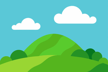 Fototapeta premium landscape with mountains and clouds