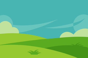 Obraz premium summer landscape with green grass