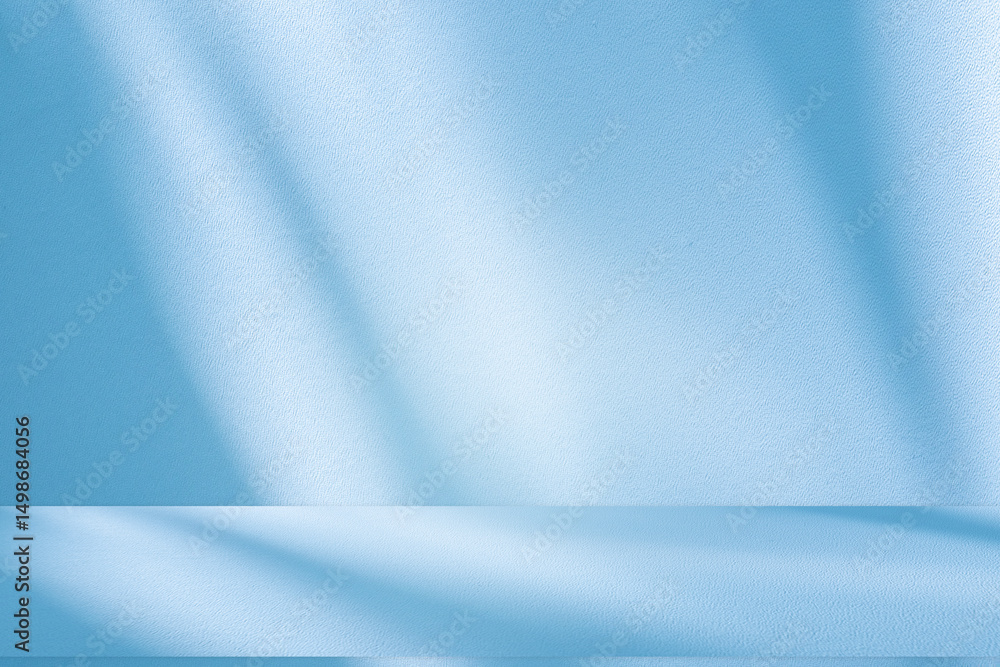 Poster wall interior background, studio and backdrops show products. with soft light shadow from window col