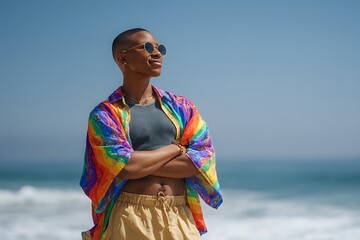 Obraz premium Colorful Outfits Celebrating LGBTQ Pride