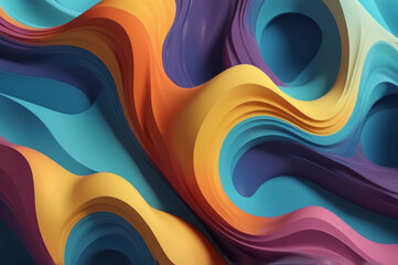 Abstract Colorful Wave Pattern
