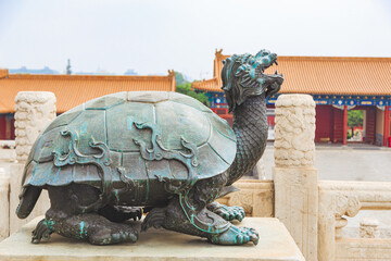 Auspicious beasts in front of the Hall of Supreme Harmony, Palace Museum, Beijing