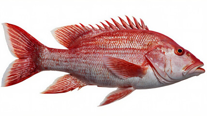 Detailed Closeup of a Vivid Red Snapper Fish