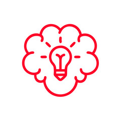 Brainstorming Idea Lightbulb Cloud Icon