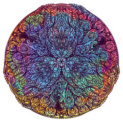 vector abstract pattern Mandala art. Clipart isolated on white background