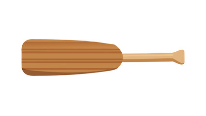 Flat Design Wooden Oar Illustration
