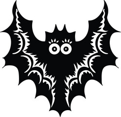 Cute Cartoon Bat Halloween Design Element Illustration
