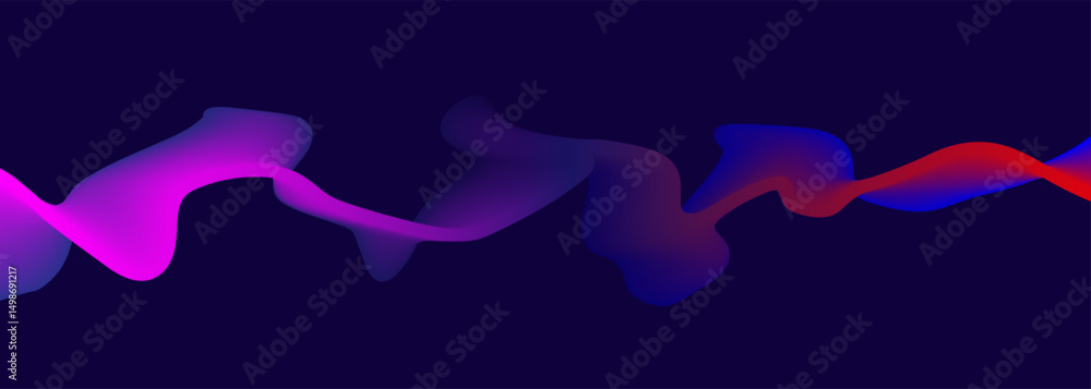 Aufkleber futuristic particle wave. abstract technology background. big data visualization. 3d widescreen. 3d.