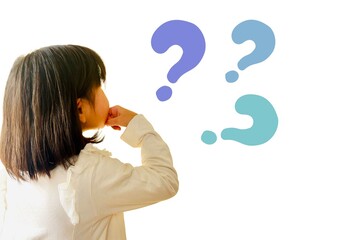 不思議に思う子供とはてなマーク
