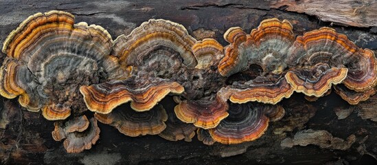 Obraz premium Fungi on a Log