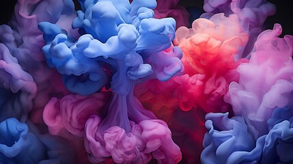 Fototapeta premium Abstract ink mixing swirls