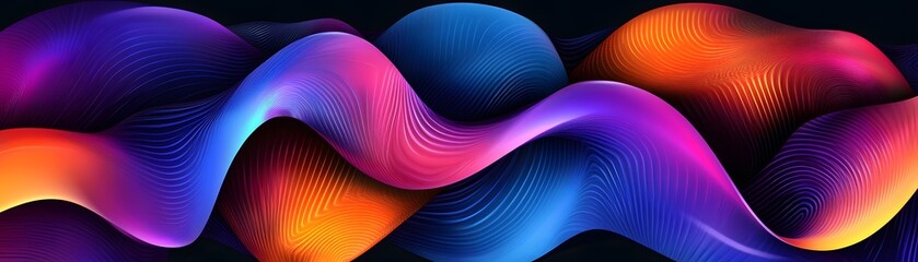 Abstract design of swirling, vibrant colors.