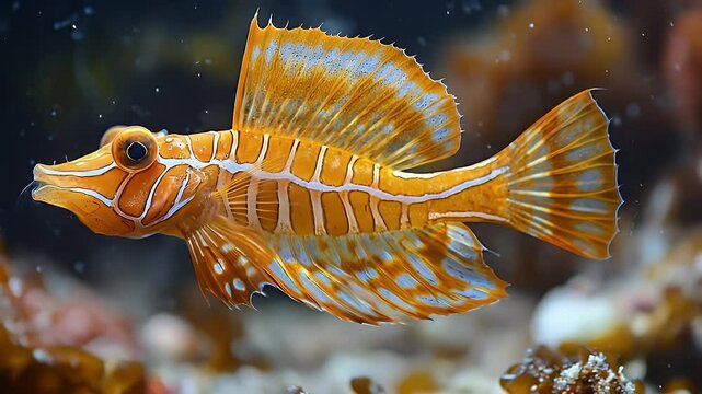 Orange and White Fish Swimming in Underwater Coral Reef