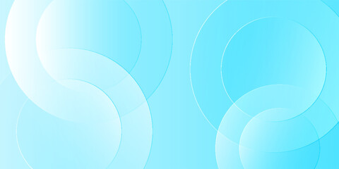 Latar belakang spanduk minimalis, warna pastel, gradasi biru muda. Gaya efek lingkaran geometris, latar belakang abstrak. Ilustrasi vektor Eps 10