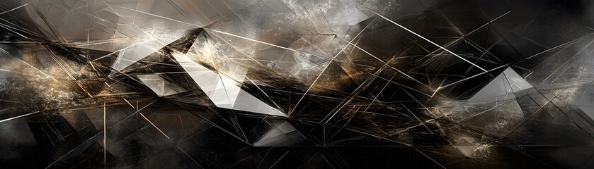 Abstract geometric design in shades of gray and brown.