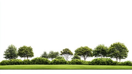 green park landscapes with bushes and trees,