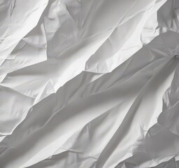 Deep creases and wrinkles texture a crumpled white poster , messy, texture