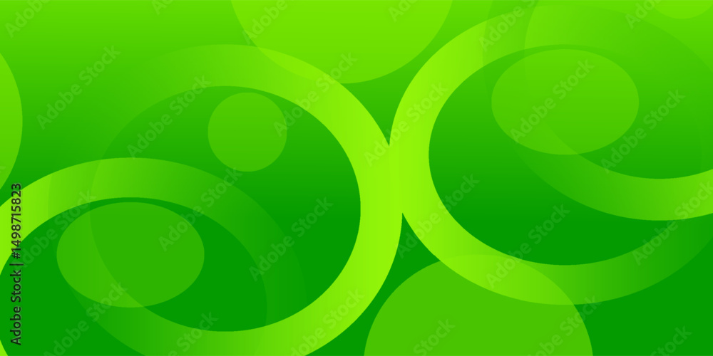 Poster abstract green background with circles. dynamic shapes composition. eps10 vector