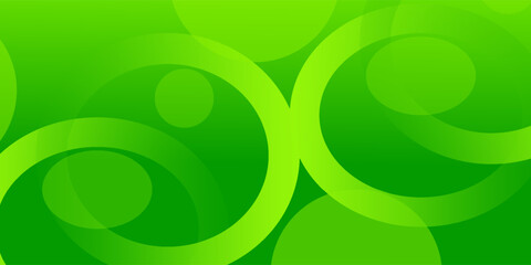 Abstract green background with circles. Dynamic shapes composition. Eps10 vector