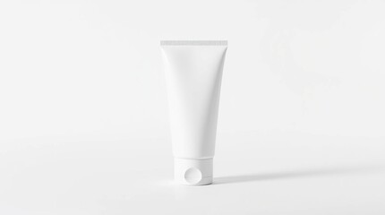 Blank White Lotion Tube Mockup High-Resolution Product Packaging Image
