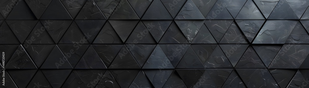 Poster triangular pattern of dark gray stone tiles.