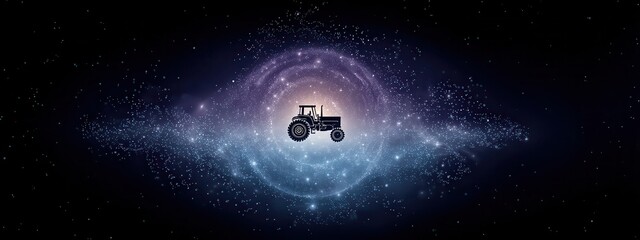Cosmic Journey of a Tractor in a Stellar Galaxy Background