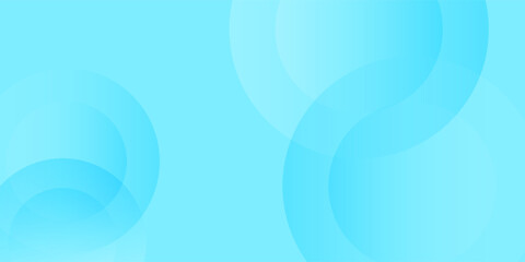 Minimalist banner background, pastel colorful, Light Blue gradations. Circle effect style geometric, abstract background. Vector.