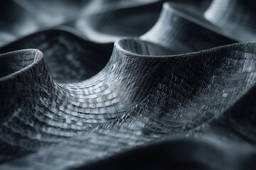Abstract textured surface with undulating curves