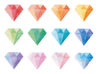 水彩風宝石セット