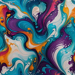 abstract seamless pattern with flowers