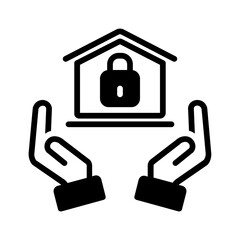 Obraz premium Vector solid black icon for Homeowner