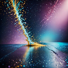 abstract background with rainbow