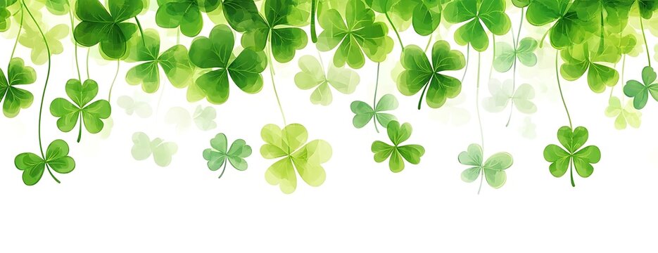 Shamrock border, spring, nature, design