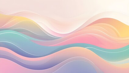 Obraz premium Pastel Waves Abstract Background for Creative Design Projects