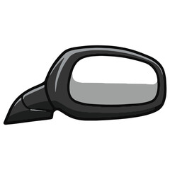 Car Side Mirror Illustration Automotive Part Graphic